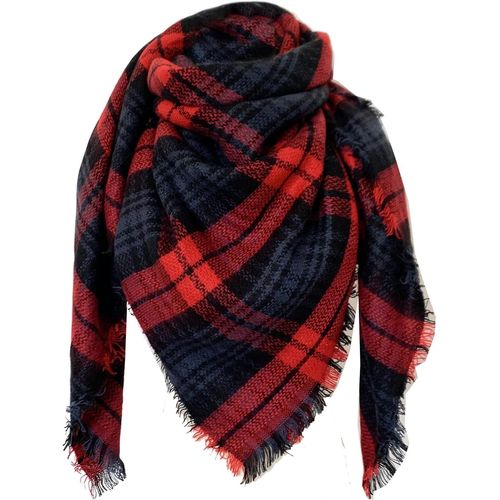 Écharpe Tartan Retro Pour Femmes Écharpe À Carreaux Doux Écharpe Enveloppante Châle Écharpes De Couverture.[G123]