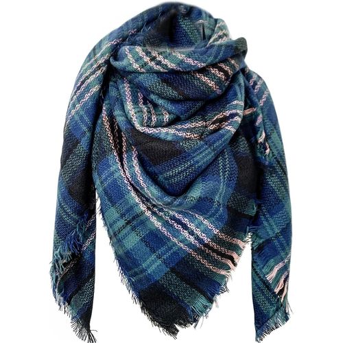 Écharpe Tartan Retro Pour Femmes Écharpe À Carreaux Doux Écharpe Enveloppante Châle Écharpes De Couverture.[G128]
