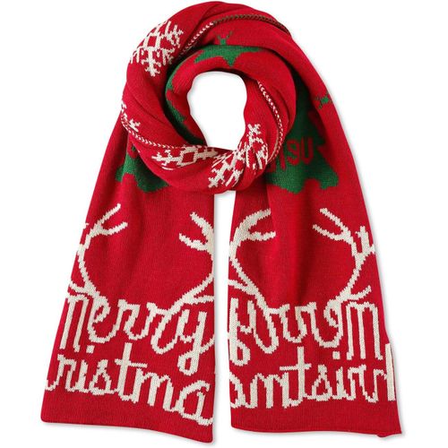 Hiver Écharpe Femme Echarpe De Noël Tricoté Réversibles Renne Flocon De Neige Longue Chaud Pashmina Châle Etoles Épaisse.[G887]