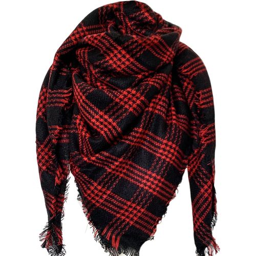 Écharpe Tartan Retro Pour Femmes Écharpe À Carreaux Doux Écharpe Enveloppante Châle Écharpes De Couverture.[G127]