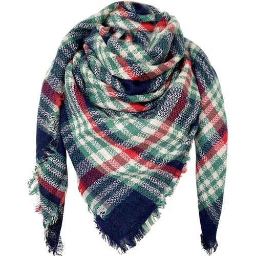Écharpe Tartan Retro Pour Femmes Écharpe À Carreaux Doux Écharpe Enveloppante Châle Écharpes De Couverture.[G125]
