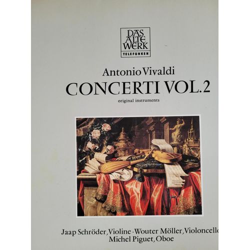 Vinyle Vivaldi Concerti Vol.2 Concerto Amsterdam Sur Instruments D'époque Jaap Schröder