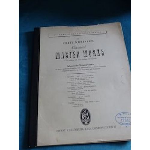 Partition: Classical Masterworks Par Fritz Kreutzer (Paganini Op. 11