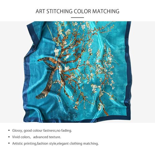 Femme Foulard En Soie À Imprimé De Mode Style Élégant Châle Allongé Doux Pour La Peau Écharpe Chaude Écharpe De Protection Solaire Toutes Les Saisons.[G893]