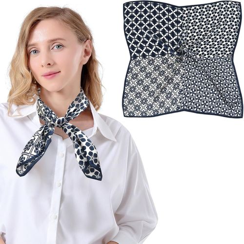 Foulard Femme 100% Soie De Mûrier Écharpe En Soie 68x68 Cm Bandana Pour Adulte.[G711]