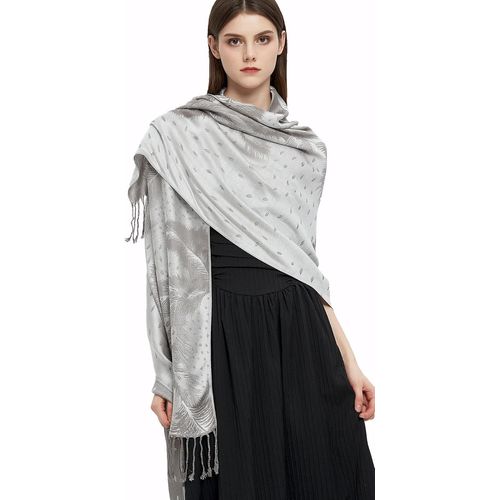 Pashmina Écharpe Enveloppante Avec Cachemire Ethnique Deux Tons Jacquard Pour Femme.[G902]