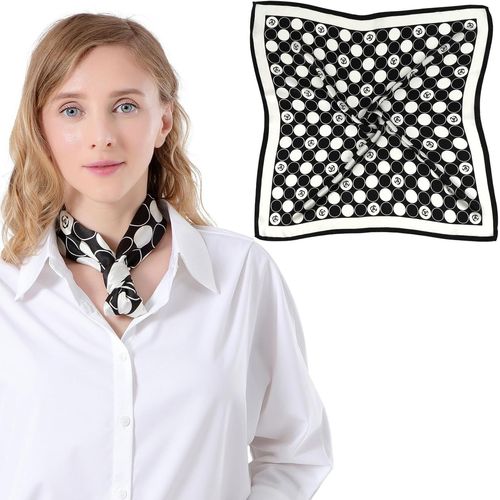 Foulard Femme 100% Soie De Mûrier Écharpe En Soie 68x68 Cm Bandana Pour Adulte.[G714]