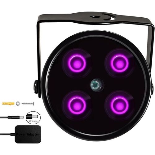 Jc Ir Illuminateur 4-Led Haute Puissance Projecteur Infrarouge Grand Angle Pour Night Vision Cctv Et Ip Caméra Noir Avec Adaptateur Secteur[CAM6261553]