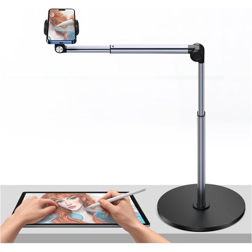 Support Telephone pour Filmer,Bras Articulé Telephone Support pour iPhone,30 CM Long,Réglable et Pliable,Adapté à la Diffusion en Direct,à la Peinture et à L'enregistrement Vidéo de Nail Art