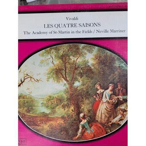 Vinyle Les Quatre Saisons The Academy Of St Martin In The Fields Neville Marriner Violon Alan Loveday.