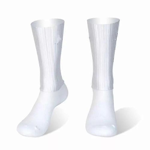 Antidérapant Silicone Été Aero Chaussettes Whiteline Cyclisme Chaussettes Hommes Vélo Sport Course Vélo Chaussettes Calcetines Ciclismo-3-L 39-45(Niubi)