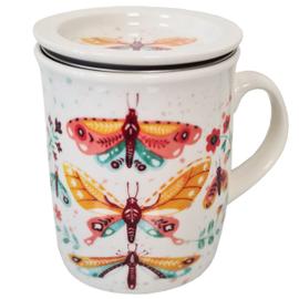 Mug Infuseur à Thé en Porcelaine Mandala Multicolore