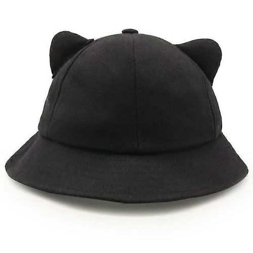 Charmant Chapeau De Pêcheur Mignon Chat Oreille Queue Seau Chapeaux All-Match Sunscreen Caps