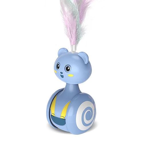 Jouets Pour Chat Taquin Depuis Hi, Balle De Jouet Pour Chat, Gobelet Amusant, Boule À Gratter, Plumes Colorées, Bâton Pour Chat Taquin Bleu