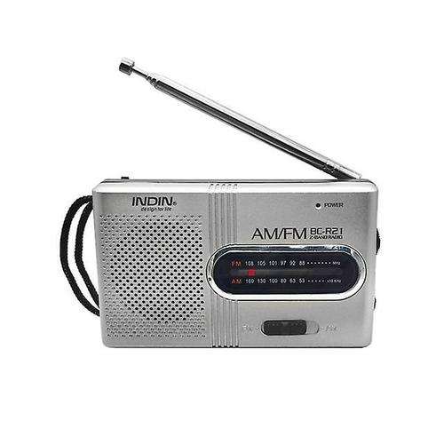 Radio D'urgence Radio Solaire À Manivelle Lampe De Poche Led Lampe De Bureau 2000 Mah Chargeur De Batterie Alerte Sos Radios Extérieures Stéréo Argent