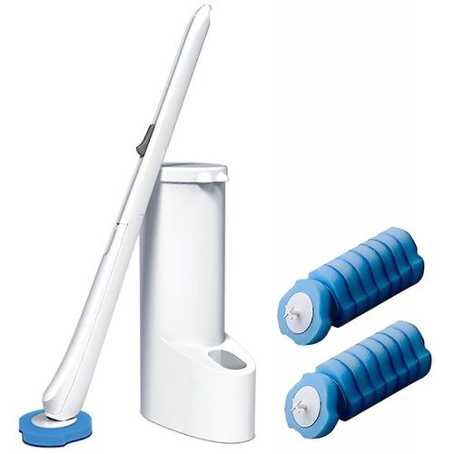 Ensemble de brosse de toilette jetable avec 16 recharges Système de nettoyage de cuvette de toilette