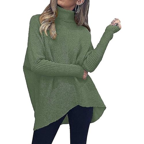 Pull Long À Col Roulé Pour Femme, Manches Chauve-Souris, Décontracté, À La Mode, Xl, Couleur 5