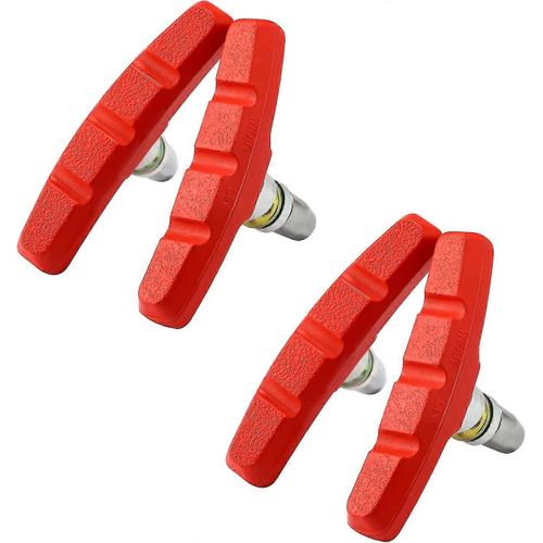 Cisea 2 Paires V-brake Plaquettes de frein 70mm V Patins de frein de vélo avec écrous hexagonaux et entretoises Ensemble de blocs de frein de vélo 70mm Vsp70r