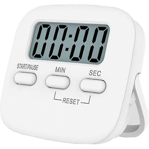 Minuterie De Cuisine, Minuterie De Cuisine Numérique Compte À Rebours Magnétique Minuterie De Chronomètre Avec Alarme Forte, Gros Chiffre, Support Arrière
