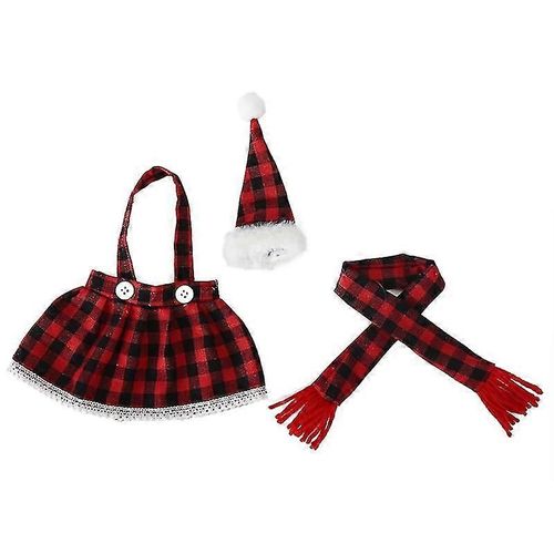 Couverture De Bouteille De Vin De Noël Drôle Mini Plaid Jupe Foulard Chapeau Champagne Sac Wrap