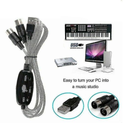 Interface Usb Vers Midi Convertisseur Câble Câble Musique Clavier Mac Windows 7 8 10