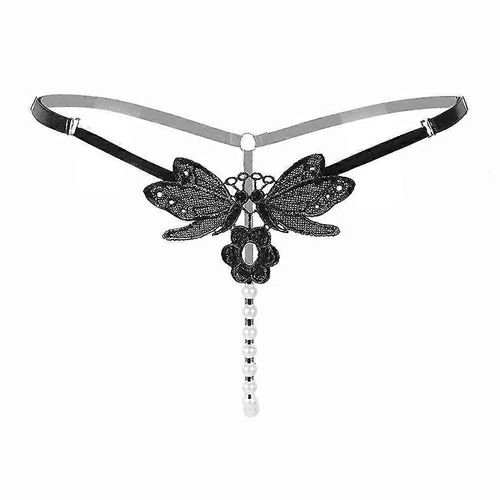 Sexy Coréen Style Sous-Vêtements Couleurs Unies Taille Basse String Femmes Lingerie Perle
