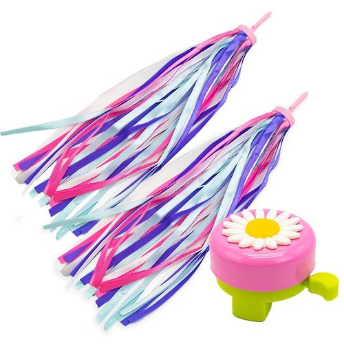 1 Paire De Banderoles De Vélo Arc-En-Ciel Pour Enfants, Filles Et Garçons, 2 Pièces De 10 Pouces, Poignées De Guidon De Vélo Colorées Pour Enfants, Rubans À Pampilles