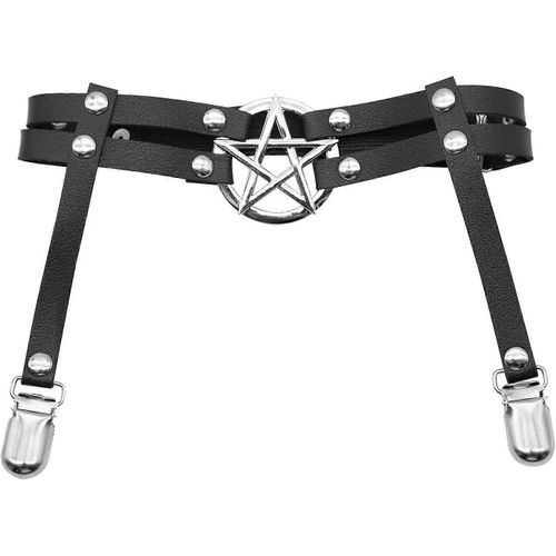 Porte-Jarretelles Étoile Ajustable Avec Clips Antidérapants, Porte-Jarretelles Élastique Gothique À Boucle De Cuisse Pour Femmes Et Filles A9