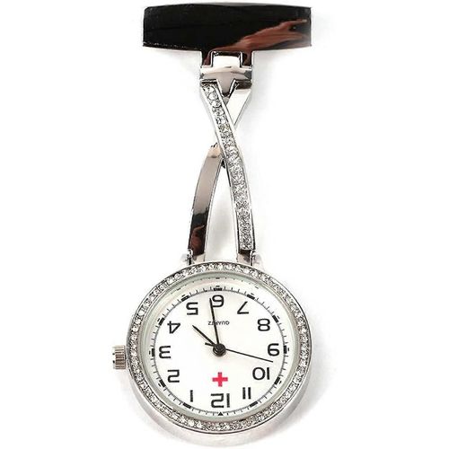 Dames Criss-Cross Nurse Fob Watch Broche Quartz Fob Pocket Medical Watch, Lapel Pin Pour Clip-On Hanging Pocket Watch Pour Femmes