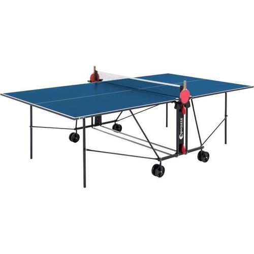 Sponeta - Table Tennis De Table - Table Ping-Pong Compacte - Usage Intérieur - Bleu Et Noir