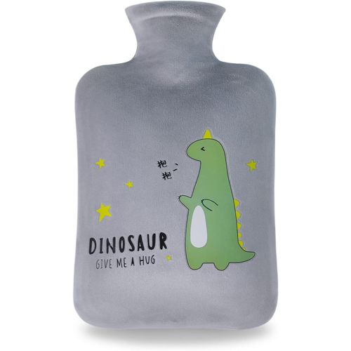 Bouillotte Avec Housse Souple Cuddly - Bouteille D¿Eau Chaude En Pvc Étanche De 2l,Chauffe-Mains Pour Enfants Et Adultes,Gris