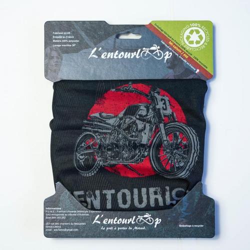 Tour De Cou Moto L'entourloop Motorcycle Flat Track Coloris Noir 100% Polyester