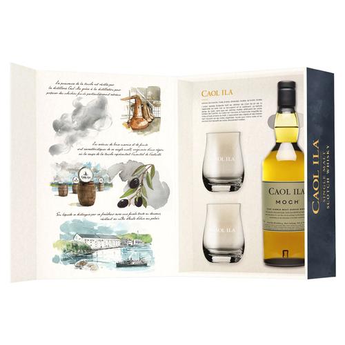 Whisky Caol Ila Moch 70cl - Coffret Saveurs D'ecosse 2 Verres