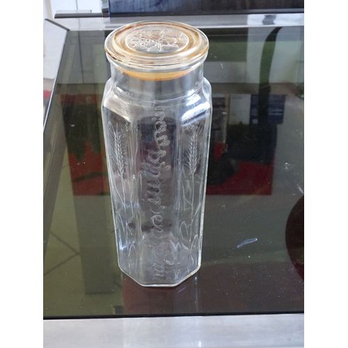 Bocal À Pâtes Italien Très Vintage En Verre.