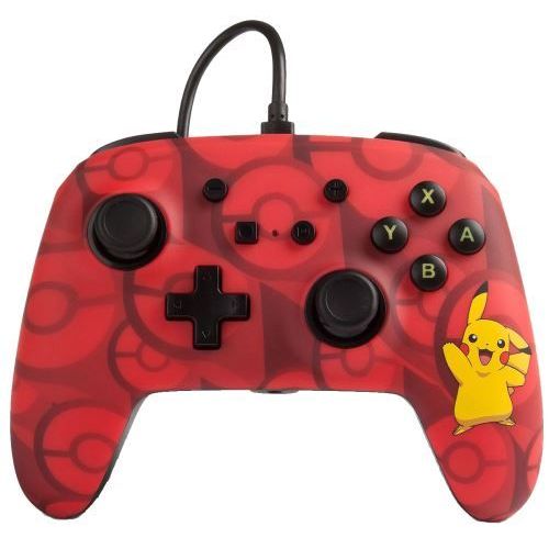 Power A - Manette Filaire Pokemon Pikachu Rouge Pour Nintendo Switch