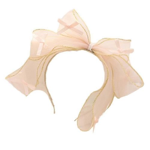 Femme Organza Bow Headband Big Bows Hair Hoop Photo Props Stage Show Cadeaux