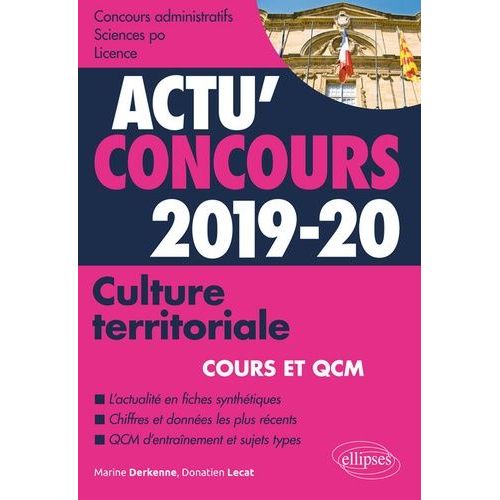 Culture Territoriale Concours Administratifs, Sciences Po, Licence - Cours Et Qcm
