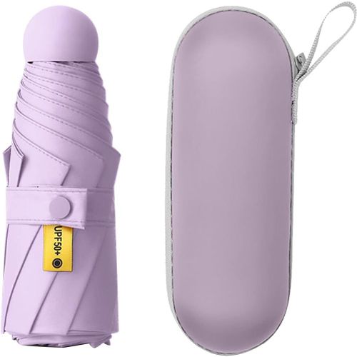 Ershi-1 Morceau De Mini Pluie De Voyage, Petit Parapluie Avec Capsule, Écran De Pluie De Poche, Parasol Portable Léger, Protection[495]