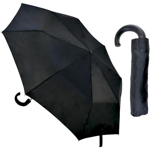 Ershi-Homme Femmes Supermini Parapluie 50cm Super Deluxe Windproof Unisexe Noir Canopée Soleil Protégé Vent Résistant Uv Protéger [2725]