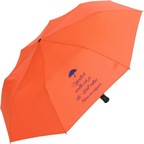 Ershi-Mini Parapluie De Poche - Résistant - Imprimé « Eigentlich Wollte Ich ¿ » Orange Orange 96 Cm[2765]