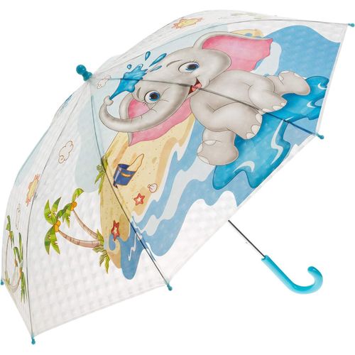 Ershi-Parapluie Pour Enfant Pour Garçons Et Filles, Transparent, Multicolore, 66 Cm, Éléphant[2255]