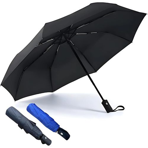 Ershi-Parapluie Pliant Et Compact - Ouverture/Fermeture Automatiques, Protection Solaire Anti-Uv, Résistant À La Pluie Et Au Vent [390]