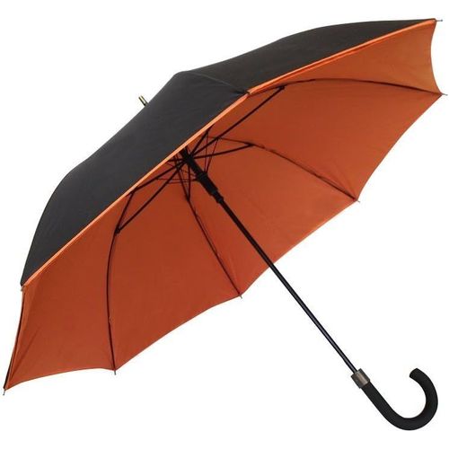 Ershi-Parapluie Long Automatique - Double Toile Noir&orange - Smati[2836]
