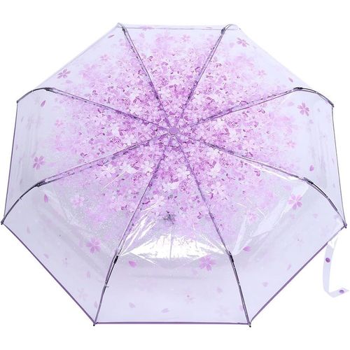 Ershi-Parapluie Transparent Fille, Enfant Parapluie Avec Fleurs Parapluie De Pluie Pour Petites Filles Dames Avec Motif Fleurs Par[872]