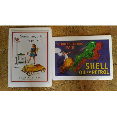 Plaques Métal Déco Texaco Et Shell