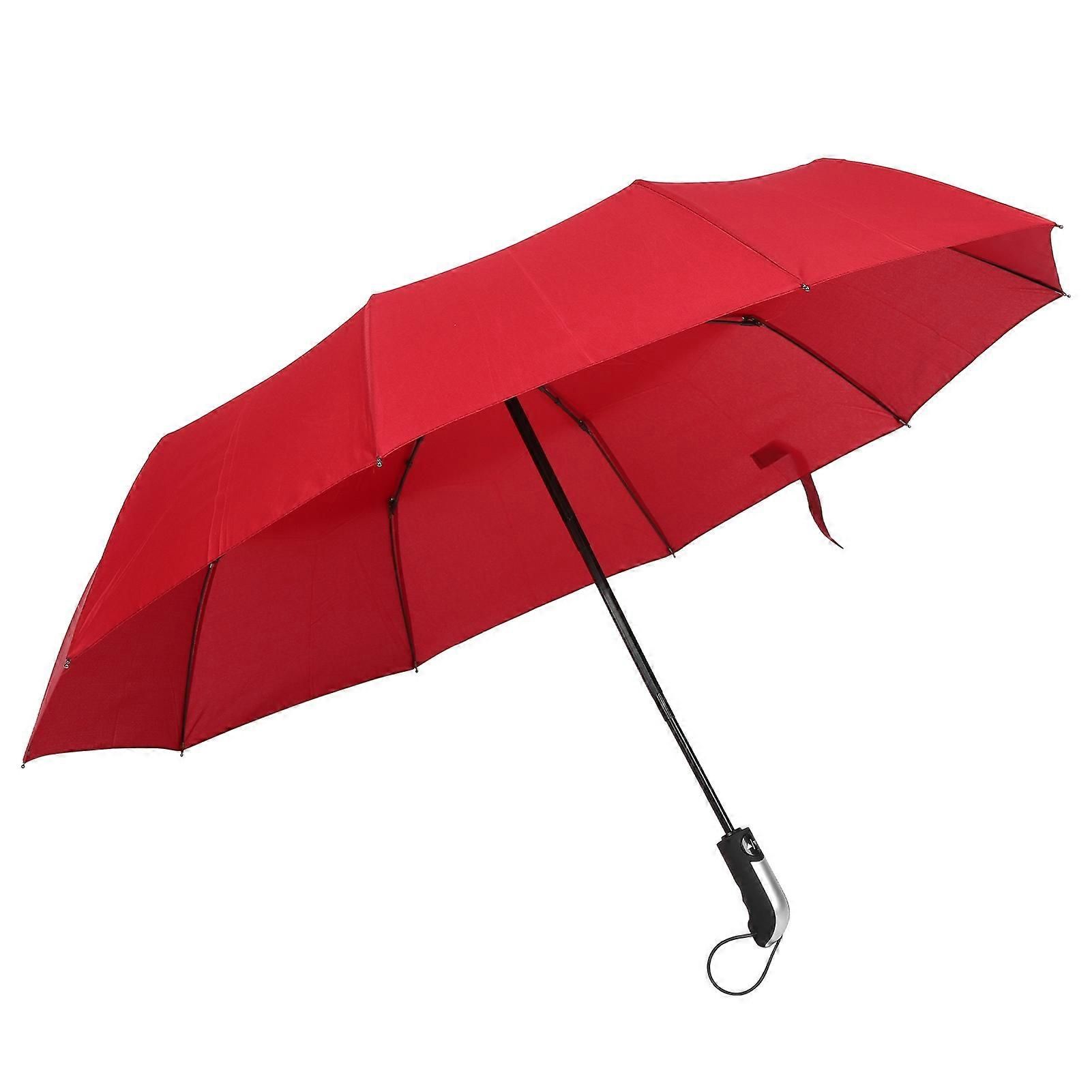 Parapluie Automatique Acier Noir Tenbones Pliant Highdensity Anticollision Parapluie Compact Pour Parasol Et Pluie (Bourgogne)