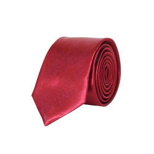 Cravate Satin Slim Rouge Homme