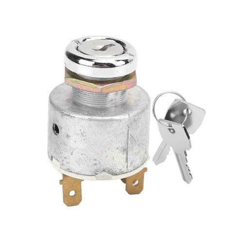 Cylindre De Serrure De Commutateur D'allumage Universel Avec Pièces De Rechange En Alliage D'aluminium De Clés Pour Voiture Automatique 12v