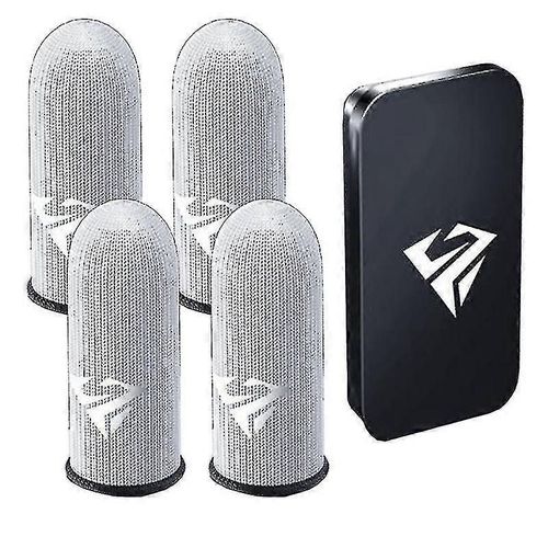 Gaming Finger Sleeves Pour Les Jeux Mobiles 0.25mm Verre Silver Fiber Seamless Thumb Fingertip Cover Pour Pubg / Cod / Lol / Ros