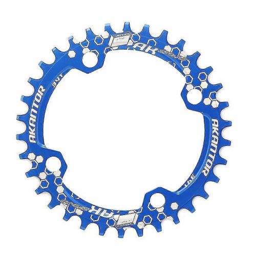 Pédalier De Vélo Manivelle Bras Mtb 104bcd Mtb Manivelle Bicycle Chainring 34t Bleu
